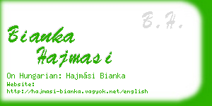 bianka hajmasi business card